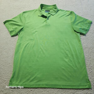 PGA TOUR Men's Medium Performance Polo Moisture-Wicking Micro-Mesh Lime Green